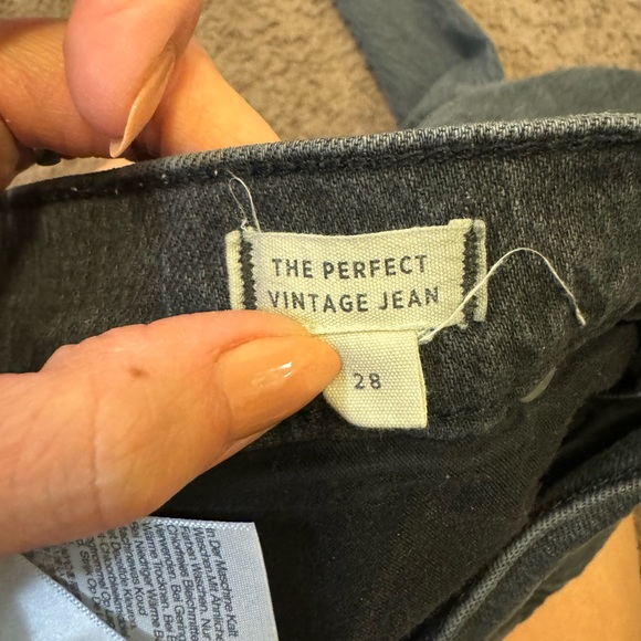 2 FOR $20 Madewell Jeans The Perfect Vintage Charcoal Wash Denim 28 *stain - Picture 6 of 11